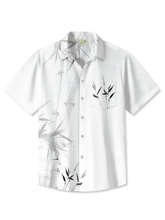 Hawaiian Shirt / Adults / S Summer Plant Bamboo Commute Casual Vacation Hawaiian Shirt