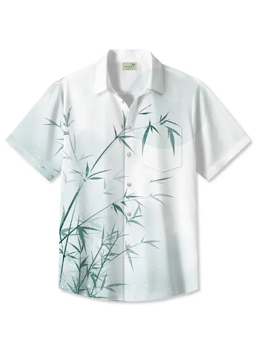 Hawaiian Shirt / Adults / S Summer Plant Bamboo Simple Commute Vacation Casual Hawaiian Shirt