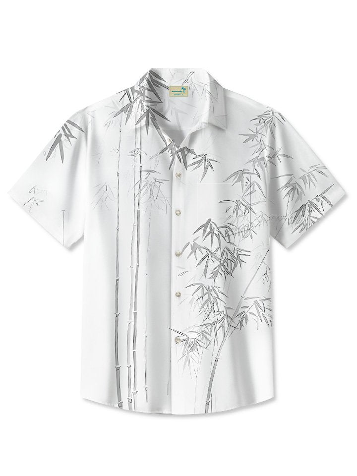 Hawaiian Shirt / Adults / S Summer Plant Bamboo Tropical Casual Vacation Hawaiian Shirt