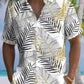 Hawaiian Shirt / Adults / S Summer Plant Leaves Beach Casual Vacation Hawaiian Shirt