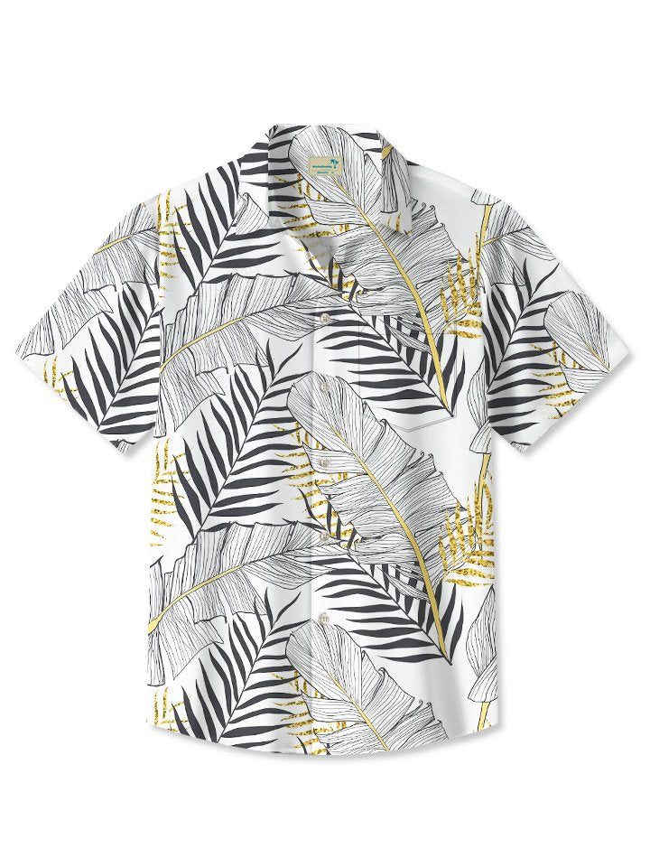 Summer Plant Leaves Beach Casual Vacation Hawaiian Shirt