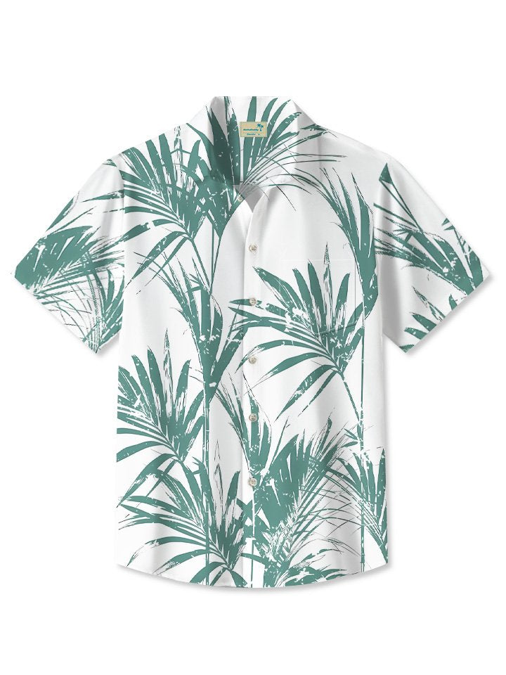 Hawaiian Shirt / Adults / S Summer Plant Leaves Casual Vacation Hawaiian Shirt