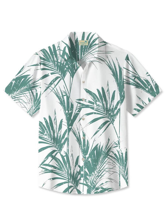 Hawaiian Shirt / Adults / S Summer Plant Leaves Casual Vacation Hawaiian Shirt