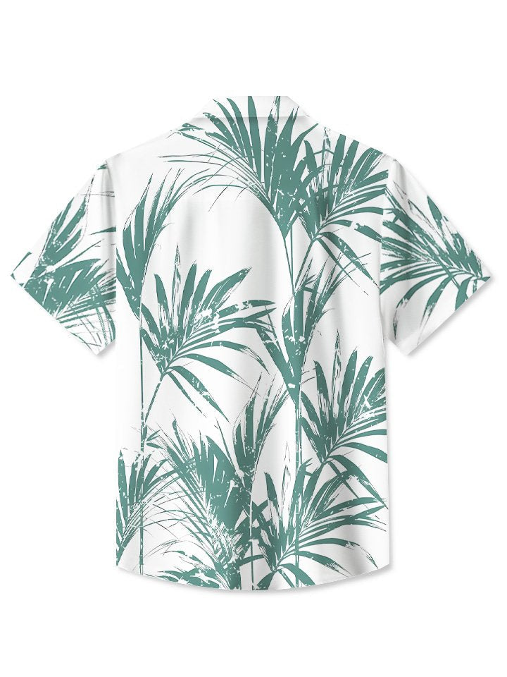 Summer Plant Leaves Casual Vacation Hawaiian Shirt