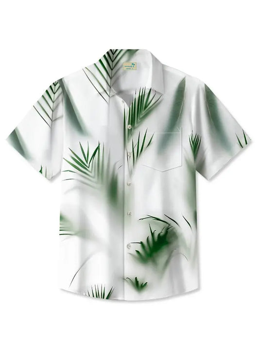Hawaiian Shirt / Adults / S Summer Plant Leaves Tropical Casual Vacation Hawaiian Shirt