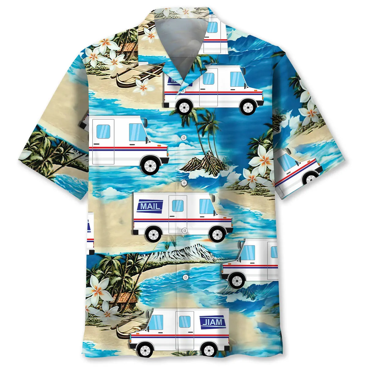 Hawaiian Shirt / Adults / S Summer Postal Service Car Hawaiian Shirt