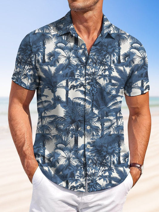 Hawaiian Shirt / Adults / S Summer Tropical Coconut Tree Casual Vacation Hawaiian Shirt