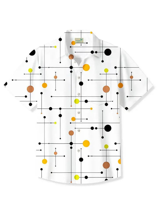 Hawaiian Shirt / Adults / S Summer Tropical Lines Geometric Pattern Casual Vacation Hawaiian Shirt