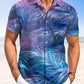 Summer Tropical Plant Leaves Beach Vacation Casual Hawaiian Shirt