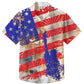 Summer Vintage Independence Day Flag Vacation Casual Hawaiian Shirt