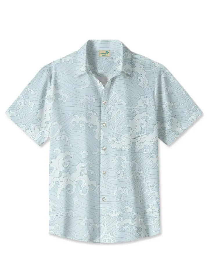 Hawaiian Shirt / Adults / S Summer Waves Fresh Beach Vacation Casual Hawaiian Shirt