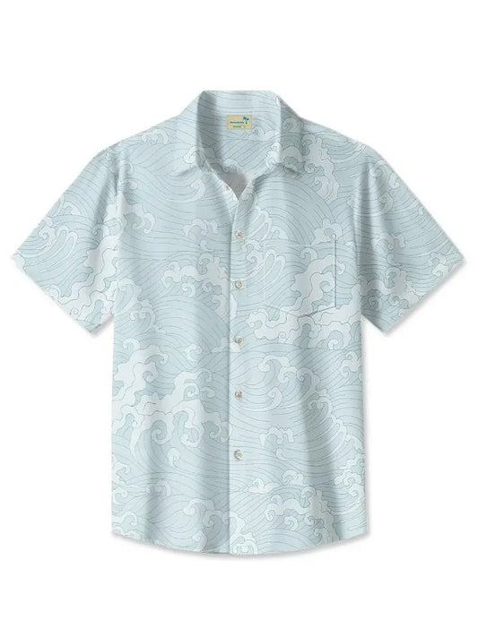 Hawaiian Shirt / Adults / S Summer Waves Fresh Beach Vacation Casual Hawaiian Shirt