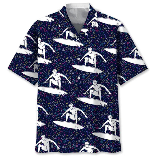 Hawaiian Shirt / Adults / S Surfing Color Hawaiian Shirt