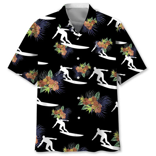 Hawaiian Shirt / Adults / S Surfing Hawaiian Nature Hawaiian Shirt