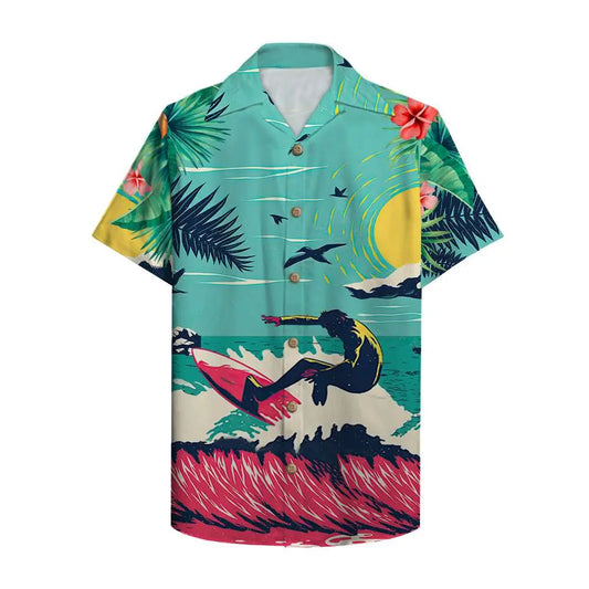 Hawaiian Shirt / Adults / S Surfing May The Waves Be Good Where You Are Unisex Hawaiian Shirt Aloha Shirt
