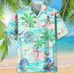 Surfing Tropical Skull Hawaiian Shirt