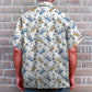 Surfing Unisex Hawaiian Shirt Aloha Shirt Summer Vibe Surfing Shark &amp; Palm Trees Pattern