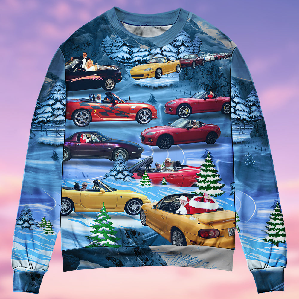 Miata Sports Car Enthusiast Style – Sweater - Ugly Christmas Sweater