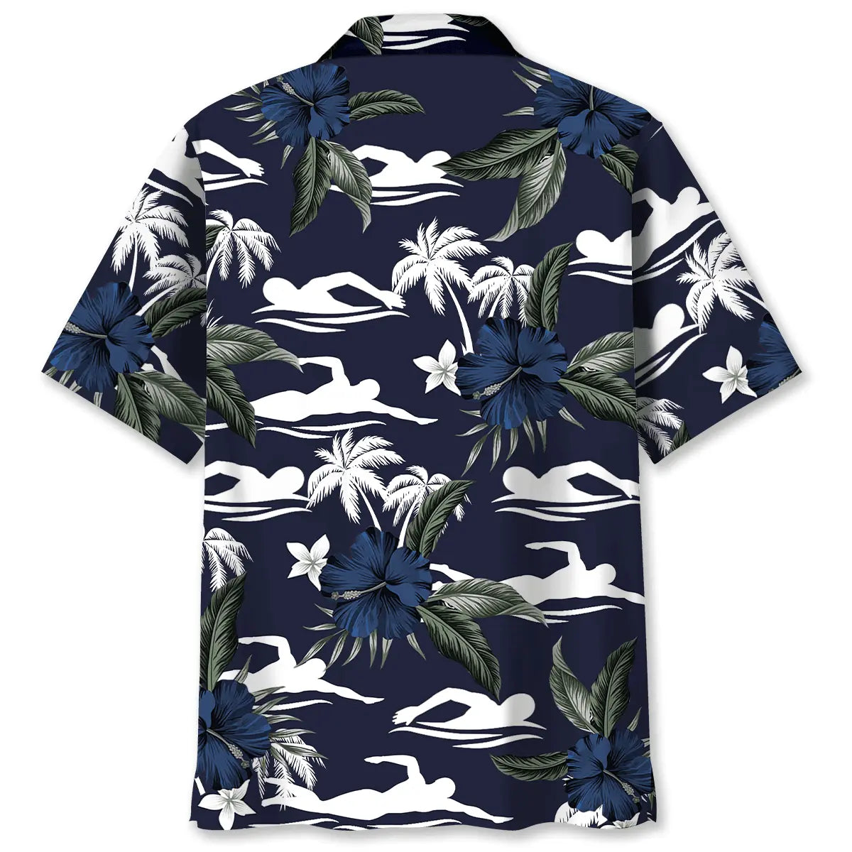 Swimming Hibiscus Hawaiian Shirt