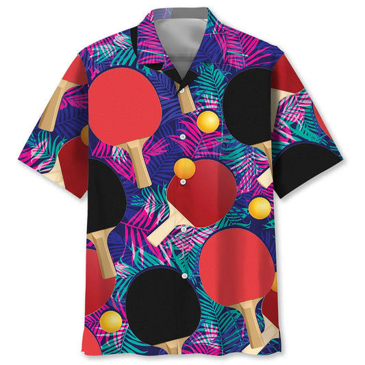 Hawaiian Shirt / Adults / S Table Tennis Tropical Hawaiian Shirt