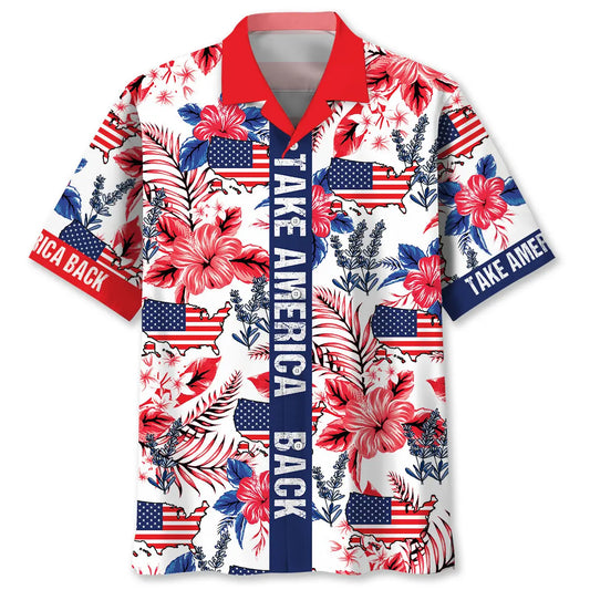 Hawaiian Shirt / Adults / S Take America Back Hawaiian Shirt