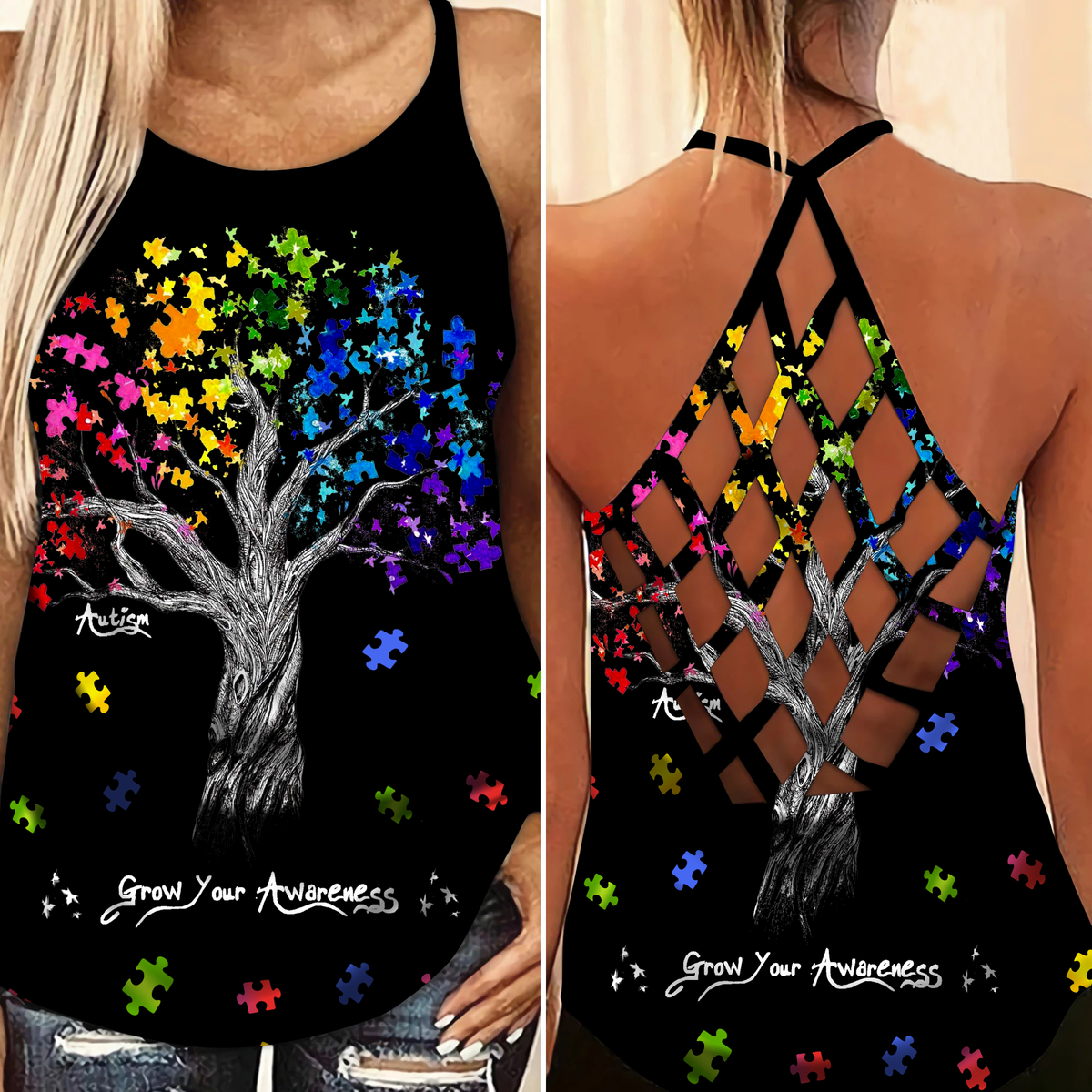 Autism Grow Your Awareness Limited Edition – Hollow Tank Top
