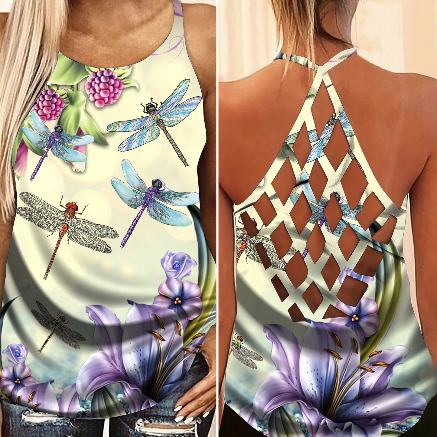 Dragonfly Loves Sky Style Limited Edition 4 – Hollow Tank Top