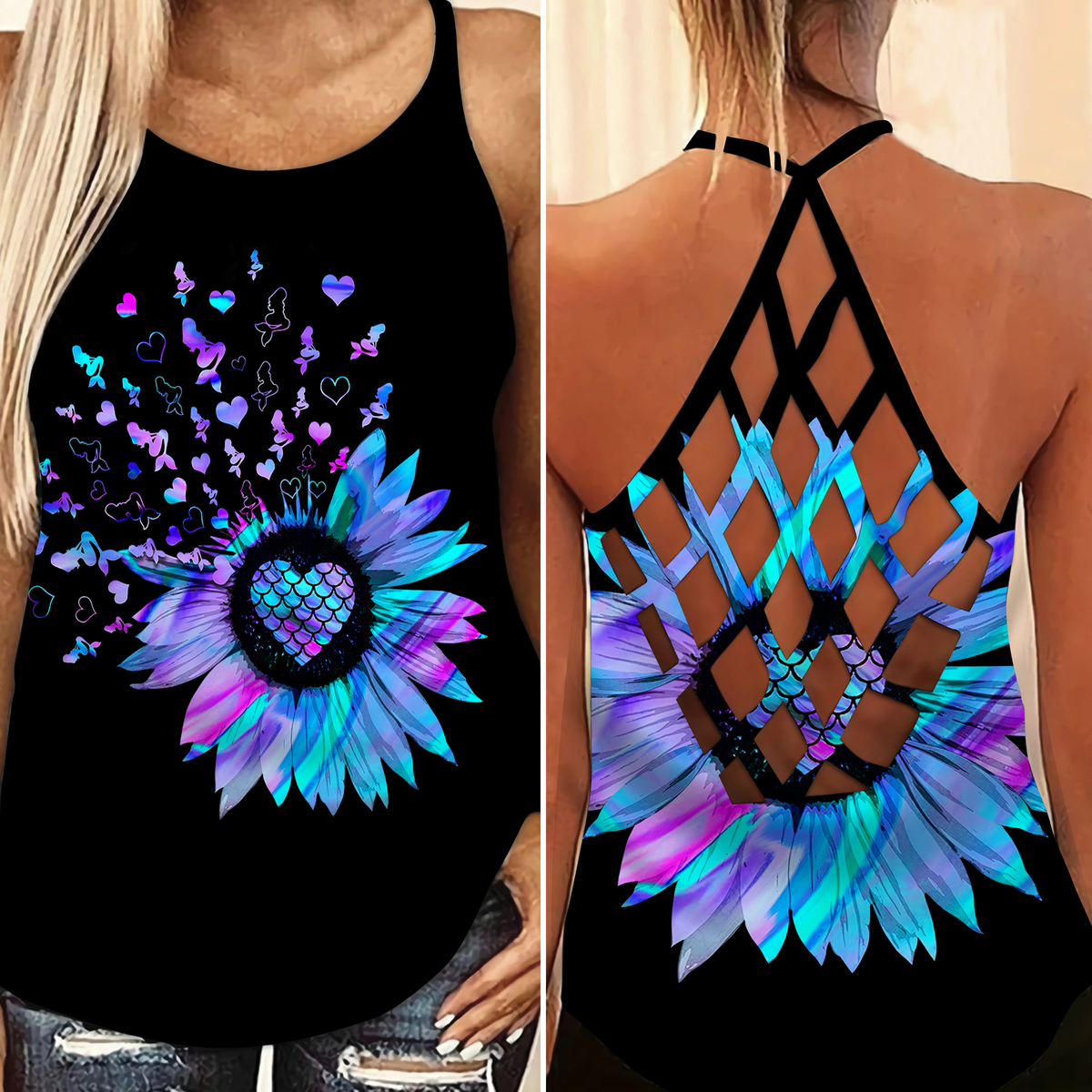 Mermaid Queen Loves Ocean Limited Edition 5 – Hollow Tank Top