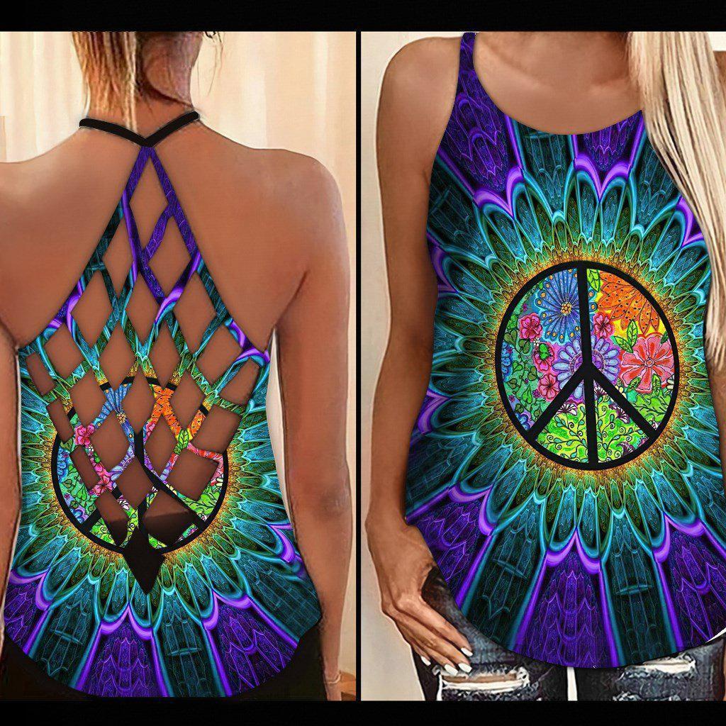 Hippie Awakening Peaceful Mind - Hollow Tank Top