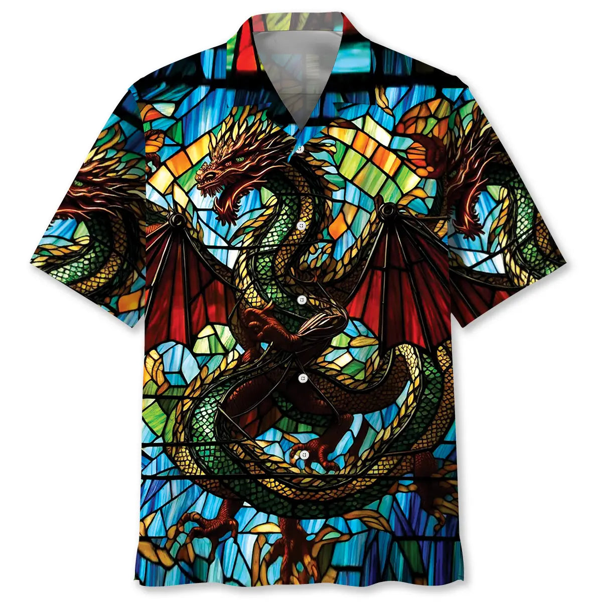 Hawaiian Shirt / Adults / S Temple Of Dragon Suncatcher Hawaiian Shirt