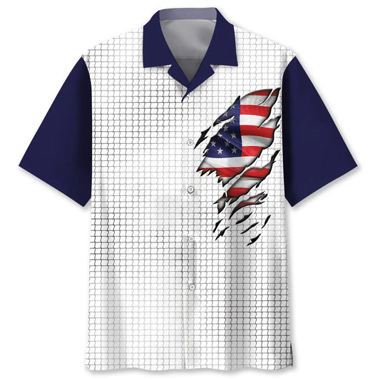 Hawaiian Shirt / Adults / S Tennis American Hawaiian Shirt