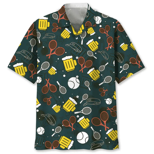 Hawaiian Shirt / Adults / S Tennis Beer Hawaiian Shirt