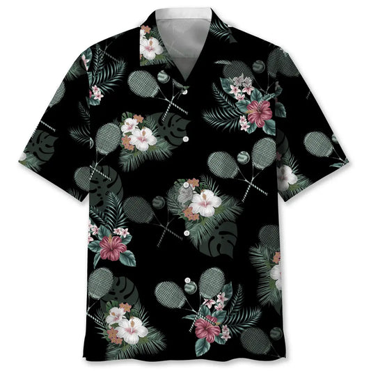Hawaiian Shirt / Adults / S Tennis Hawaiian Tropical Hawaiian Shirt