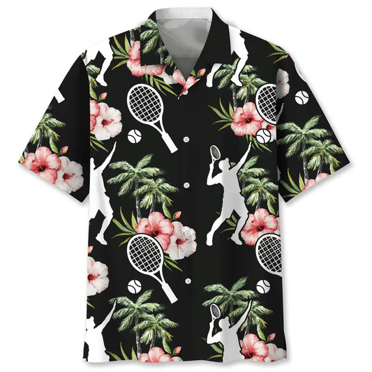 Hawaiian Shirt / Adults / S Tennis Nature Flower Hawaiian Shirt