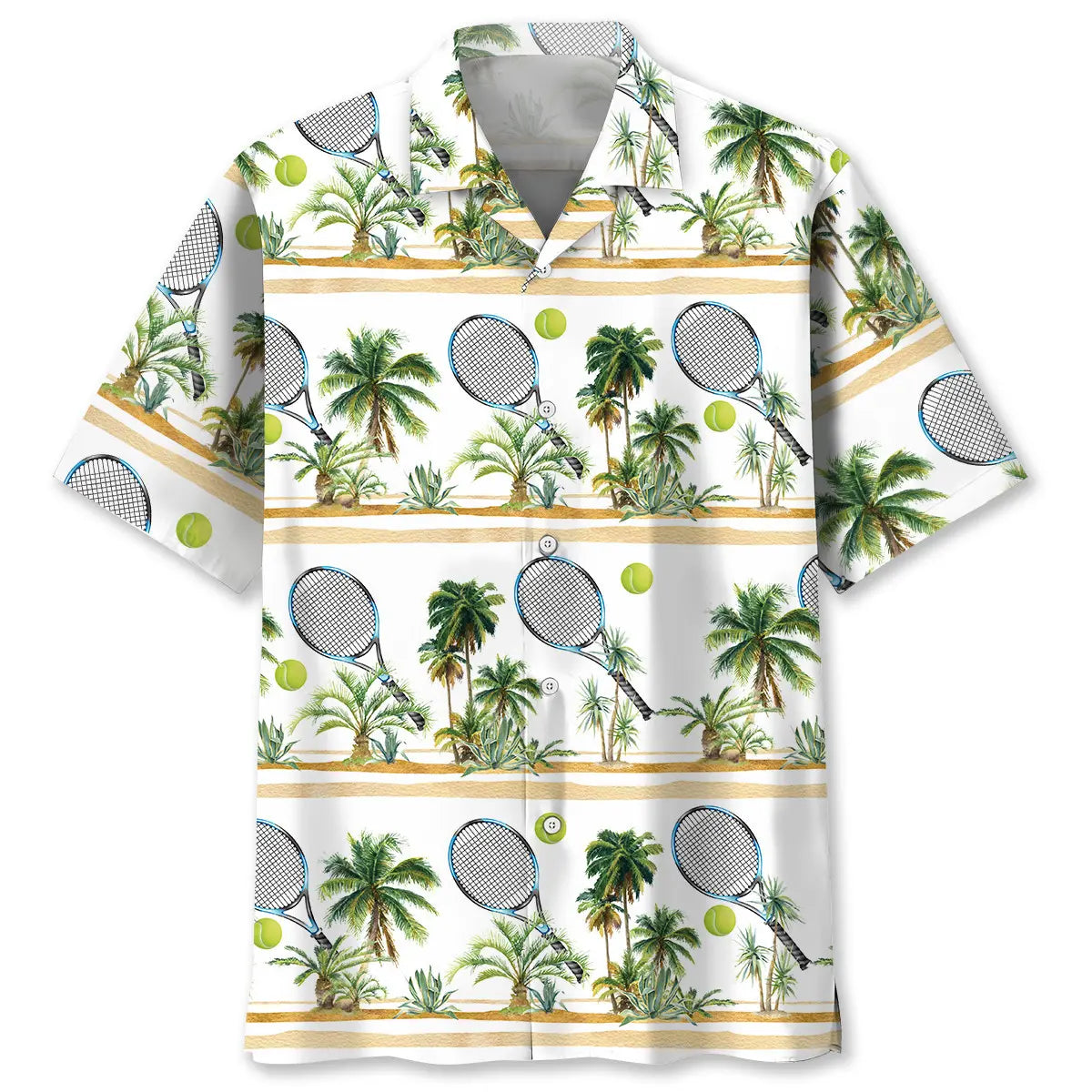 Hawaiian Shirt / Adults / S Tennis Tropical Hawaiian Shirt