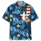 Hawaiian Shirt / Adults / S Tennis Usa Blue Tropical Hawaiian Shirt