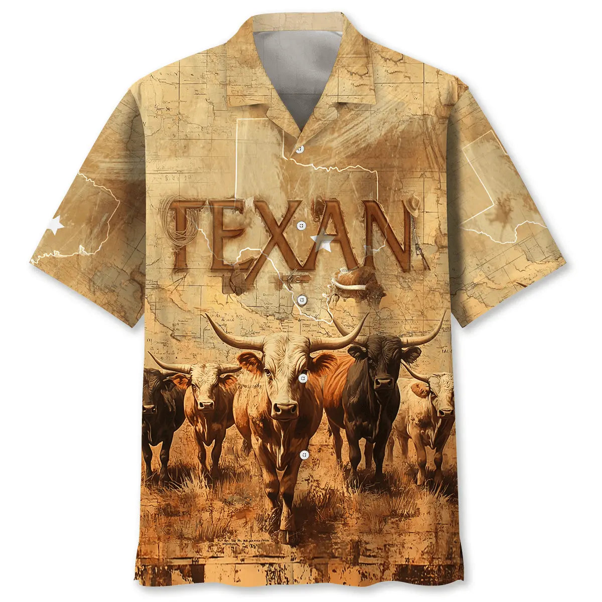 Hawaiian Shirt / Adults / S Texan Longhorn Hawaiian Shirt