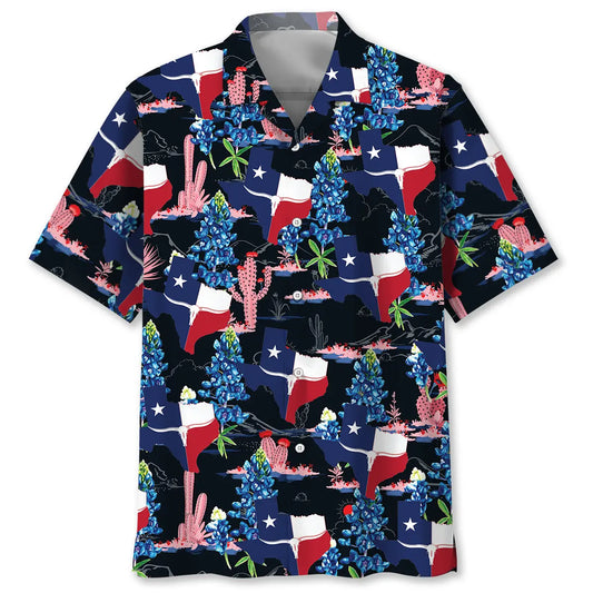Hawaiian Shirt / Adults / S Texas Cactus Longhorn Hawaiian Shirt