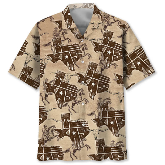 Hawaiian Shirt / Adults / S Texas State Cowboy Hawaiian Shirt