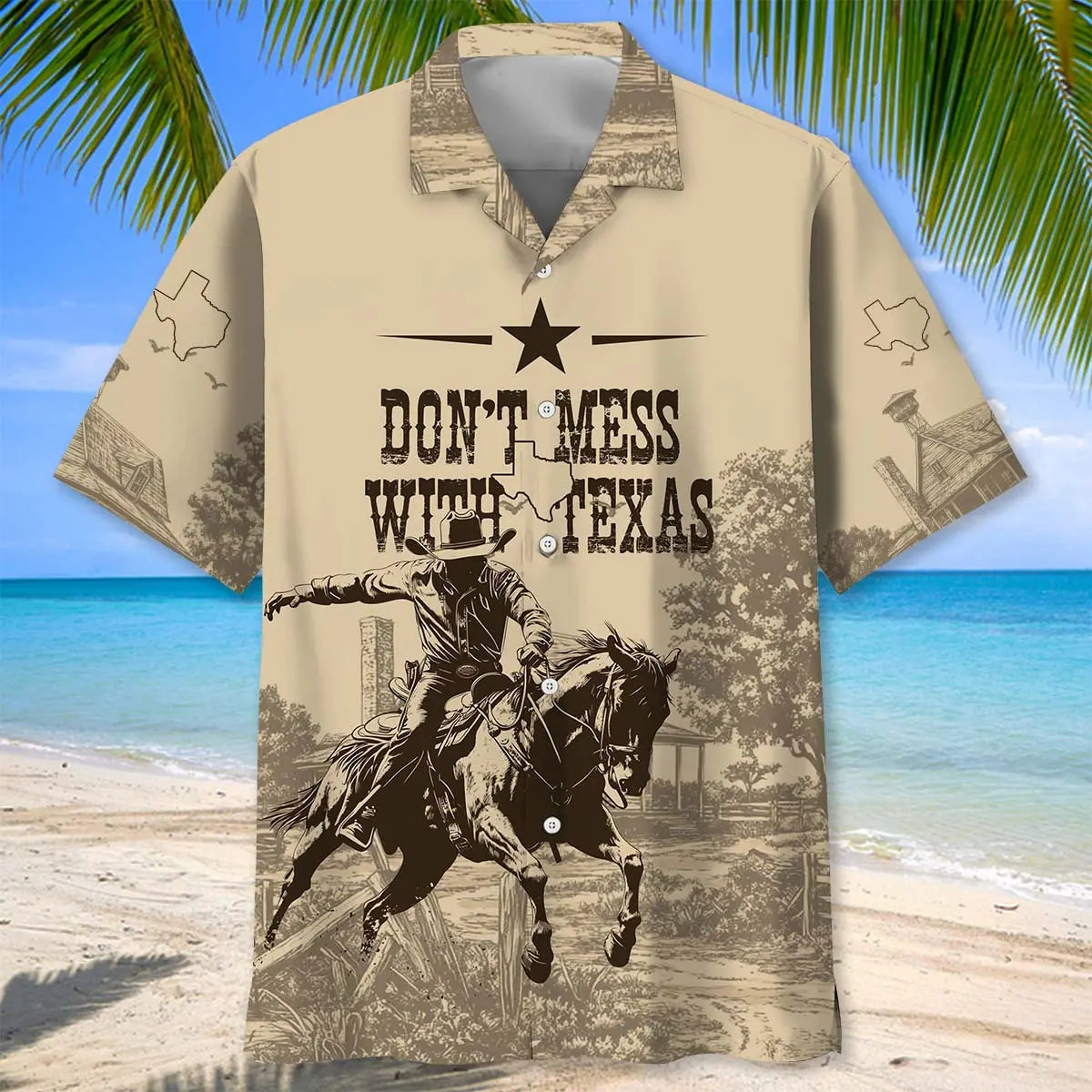Texas State Cowboy Vintage Hawaiian Shirt