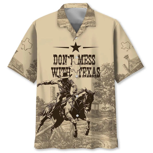 Hawaiian Shirt / Adults / S Texas State Cowboy Vintage Hawaiian Shirt