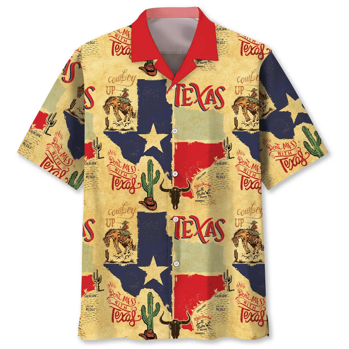 Texas State Vintage Custom Name Hawaiian Shirt