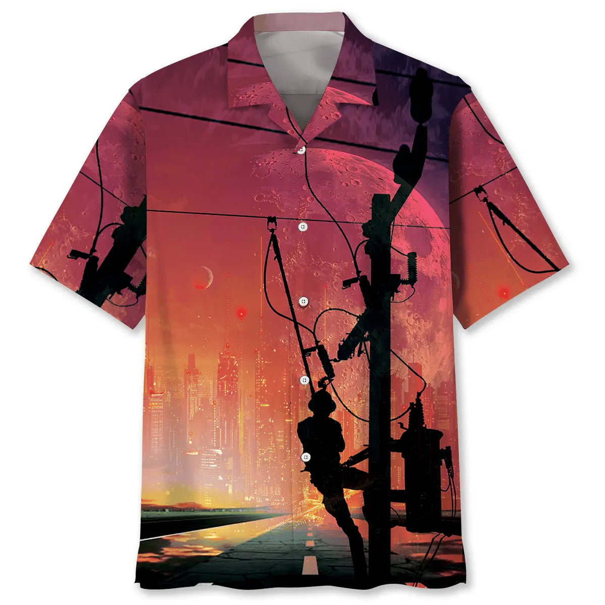 Hawaiian Shirt / Adults / S The Last City Of Lineman Hawaiian Shirt