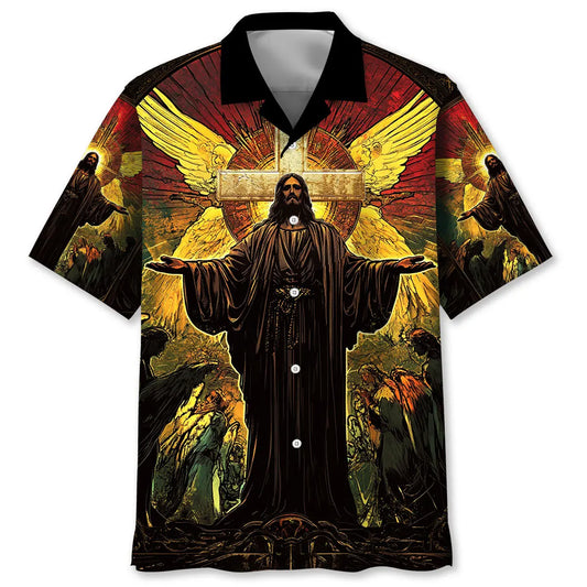 Hawaiian Shirt / Adults / S The Place Where God Protects Me Hawaiian Shirt