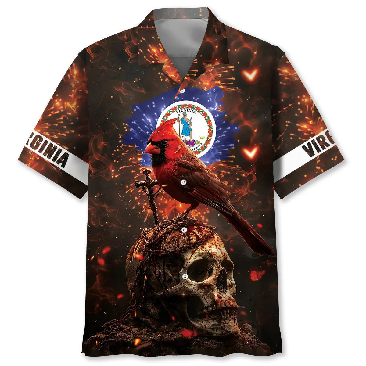 Hawaiian Shirt / Adults / S The Power Of Virginia State Hawaiian Shirt
