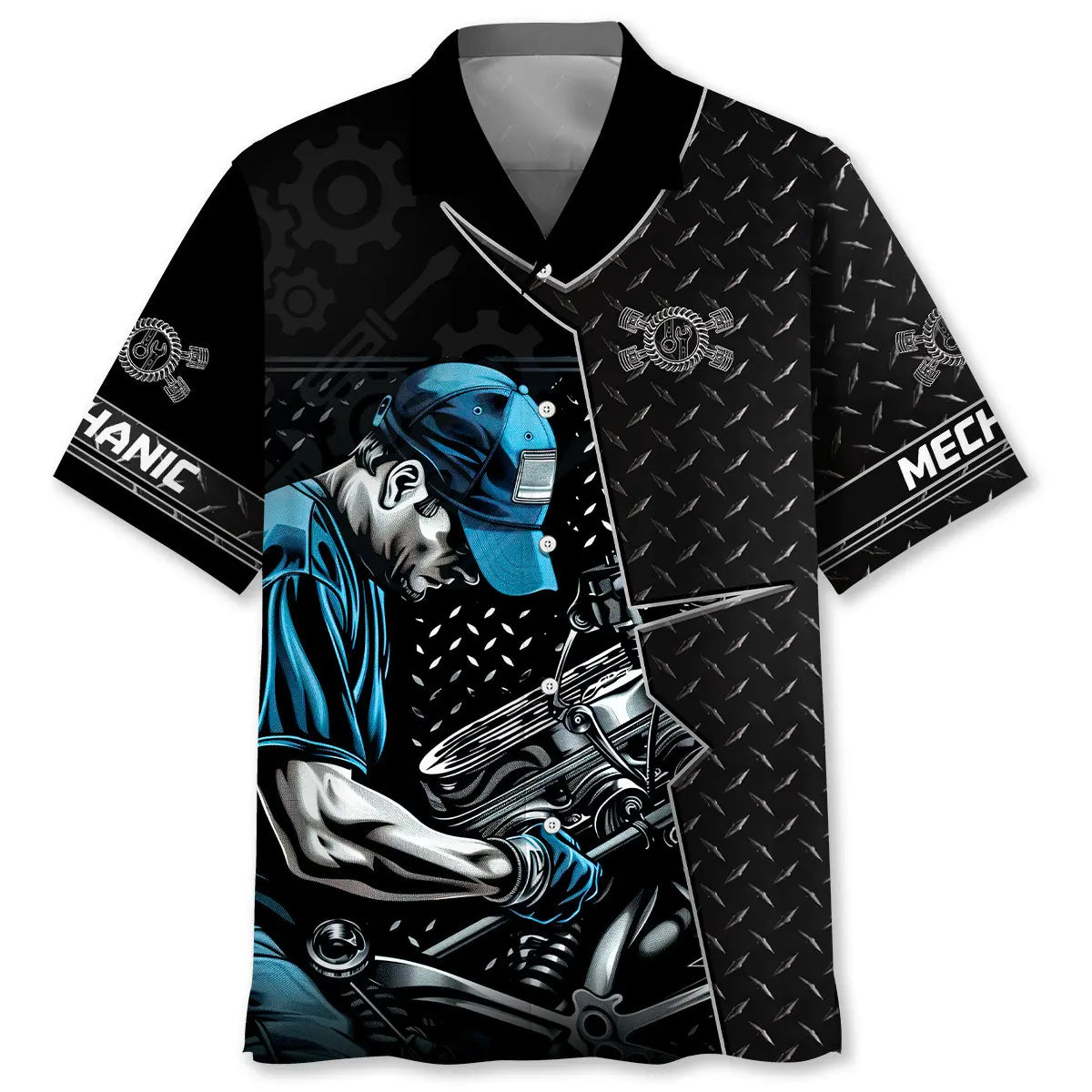 Hawaiian Shirt / Adults / S The Real Mechanic Hawaiian Shirt