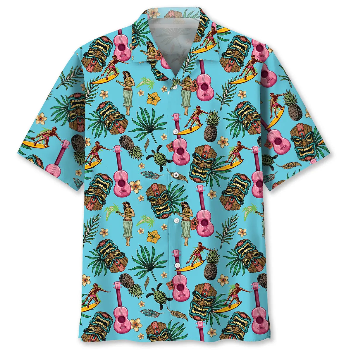 Hawaiian Shirt / Adults / S Tiki Ukulele Hawaiian Shirt