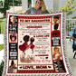 Black Woman To My Daughter From Mom Flannel Blanket For Living Room And Bedroom Styling