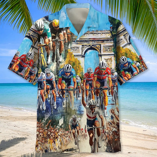 Hawaiian Shirt / Adults / S Tour De France Cycling Hawaiian Shirt