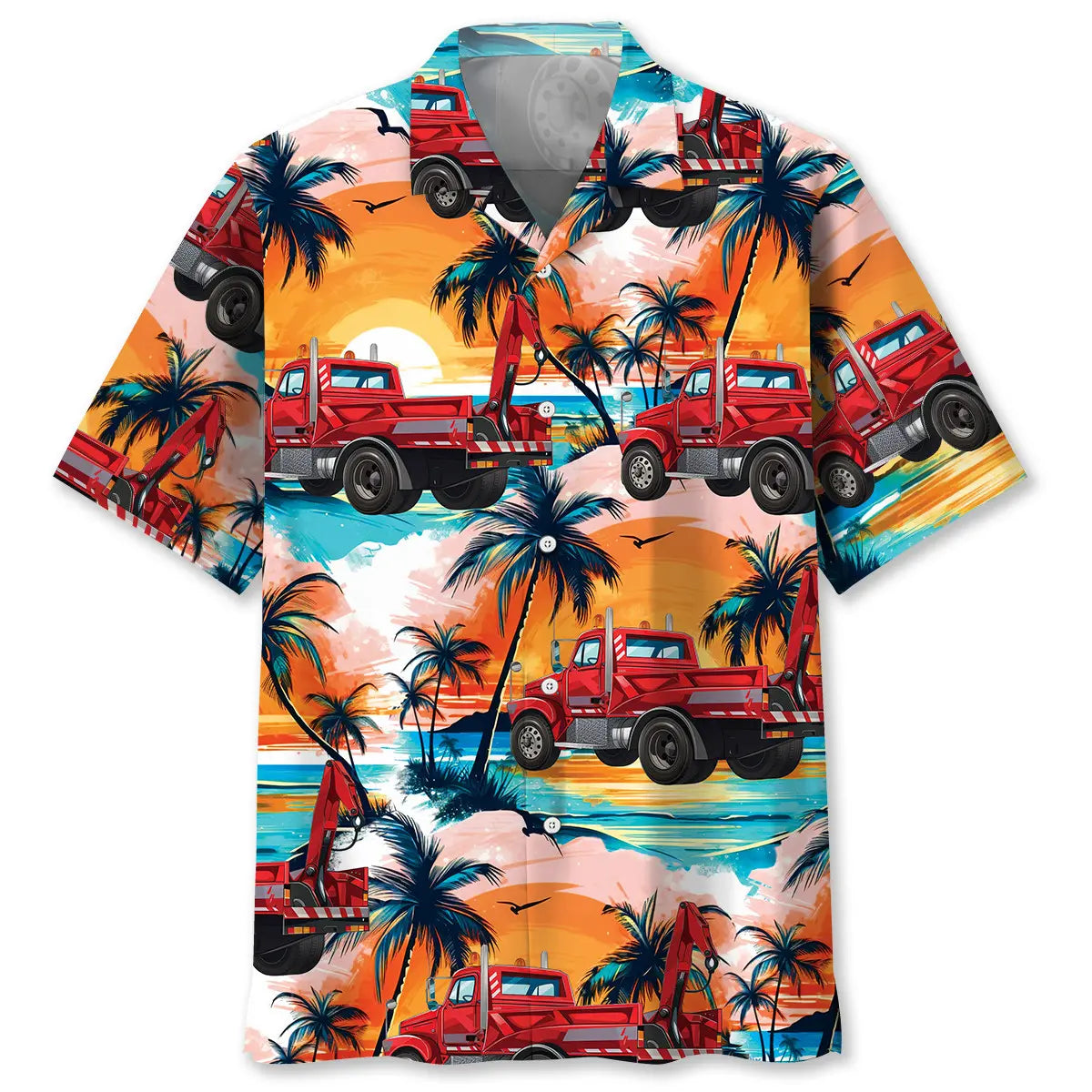 Hawaiian Shirt / Adults / S Tow Truck Operator Car Hawaiian Shirt